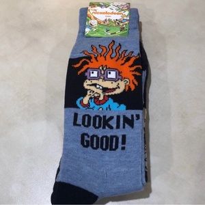 Nickelodeon Socks Rugrats, Ren and Stumpy Rocko’s modern life 90s cartoon NWT